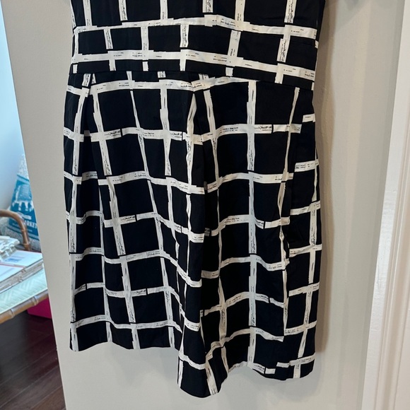 French Connection Black and White Grid Pattern Dress- size 12 - Picture 3 of 5